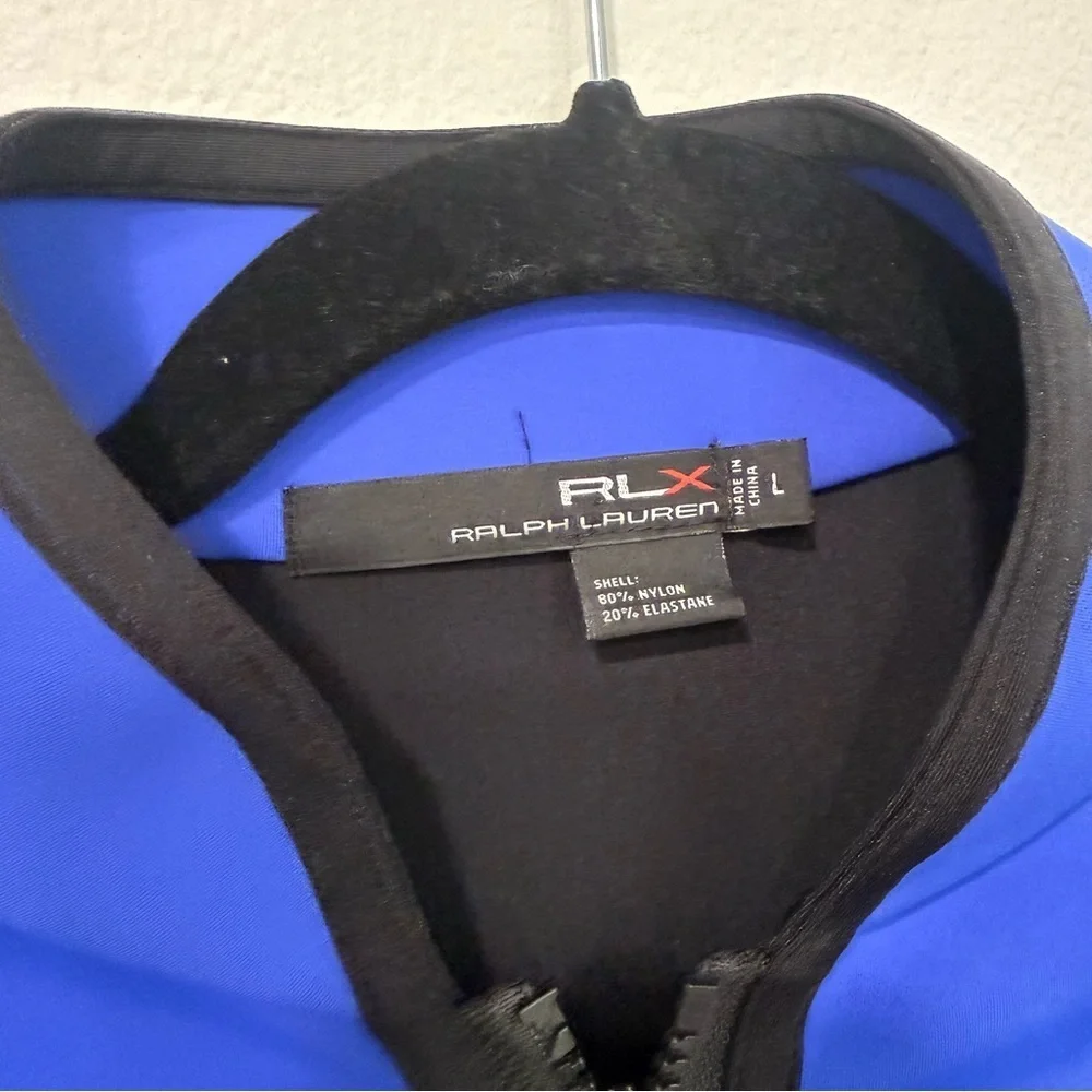 RLX Ralph Lauren Neoprene Scuba Cobalt Blue Sporty Full Zip Jacket L